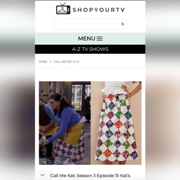 Tiny for Anthropologie patchwork midi skirt size large NWT - worn on tv